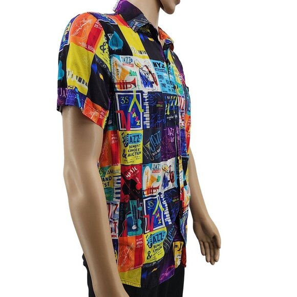 Disney Pixar Soul Movie Jazz Hawaiian Short Sleeve Shirt Small - Picture 1 of 15